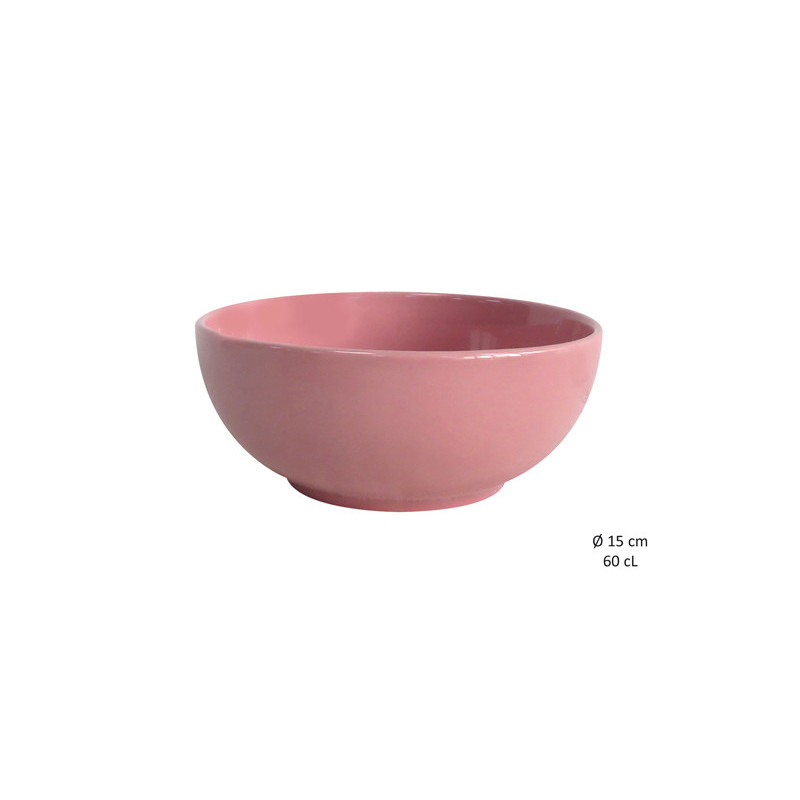 BOL FAIENCE CEREALES 60CL ROSE TENDRE