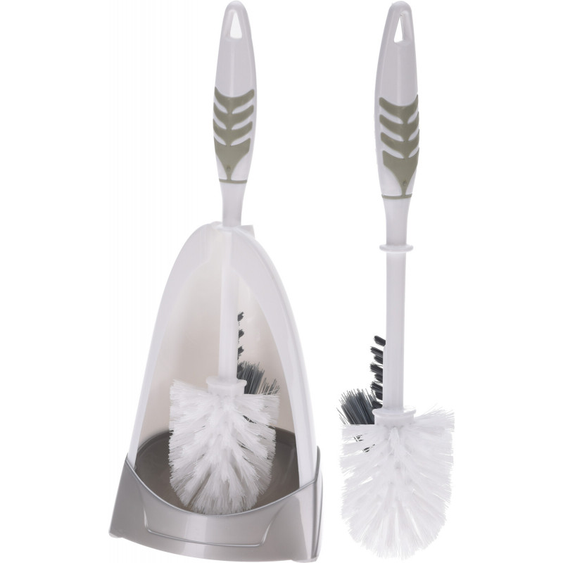 BROSSE WC+SUPPORT BLANC/GRIS