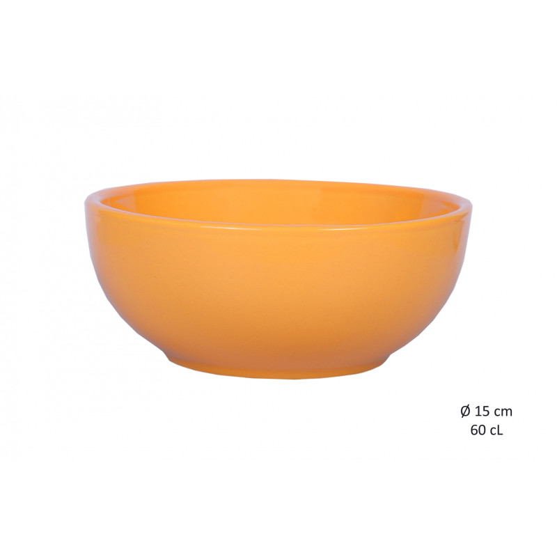 BOL FAIENCE CEREALES 60CL MOUTARDE