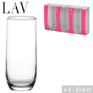 VERRE EAU 31,5CL X 3 SUDE HAUT