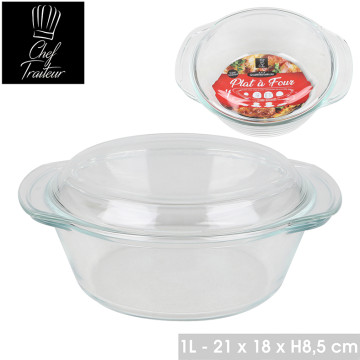 COCOTTE VERRE RONDE 1L CHEF...