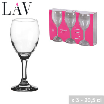 VERRE VIN 20,5CL X 3 EMPIRE...