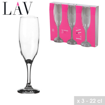 VERRE CHAMPAGNE 22CL X 3...