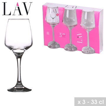 VERRE VIN 33CL X 3 TULIPE...