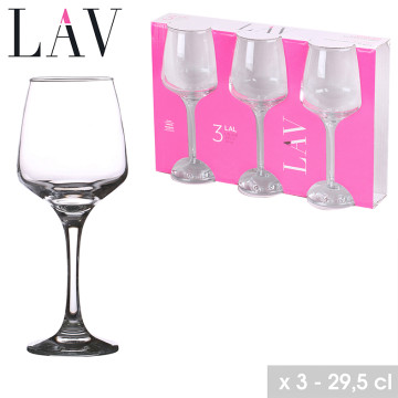 VERRE VIN 29,5CL X 3 TULIPE...