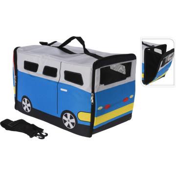 SAC PORTE ANIMAUX BUS BLEU