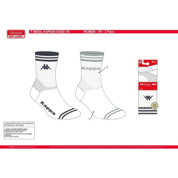 CHAUSSETTE TENNIS DAME X 2...