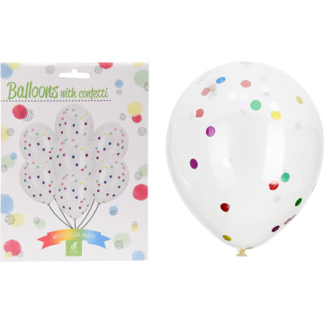 BALLONS + CONFETTIS X 8PCS...