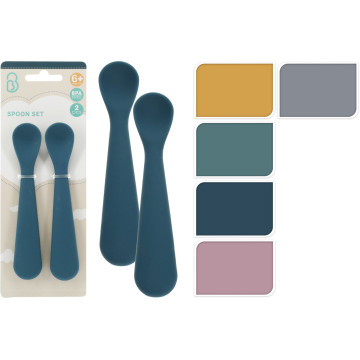 CUILLERE BEBE SILICONE X 2...