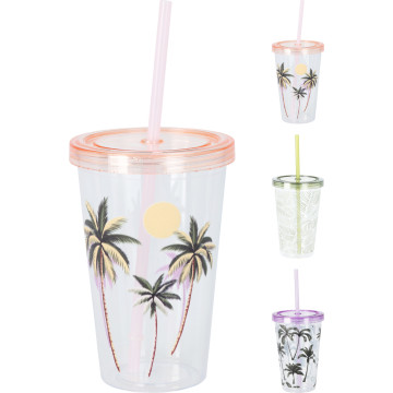 GOBELET + PAILLE TROPIQUE 3...