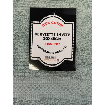 SERVIETTE INVITE 30X45 SAUGE