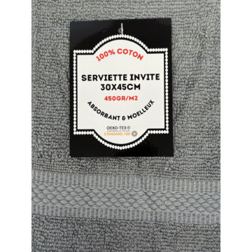 SERVIETTE INVITE 3OX45 GRIS