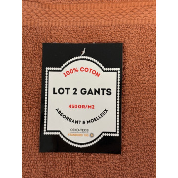 GANT TOILETTE X 2 TERRACOTTA