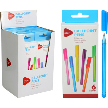 STYLO BILLES X 6 PCS SUR...