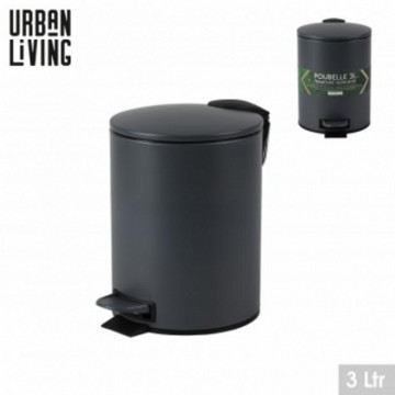 POUBELLE PEDALE 3L GRIS...