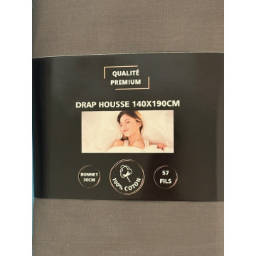 DRAP HOUSSE 140X190 COTON...