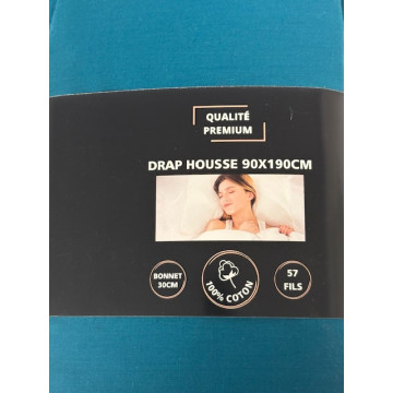 DRAP HOUSSE 140X190 COTON...