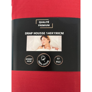 DRAP HOUSSE 140X190 COTON...