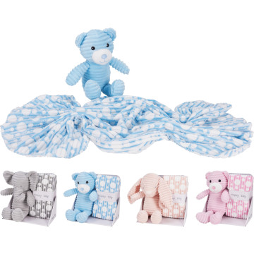 COUVERTURE BEBE + PELUCHE 4...