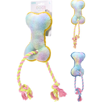 JOUET CHIEN OS + CORDE ASSORT