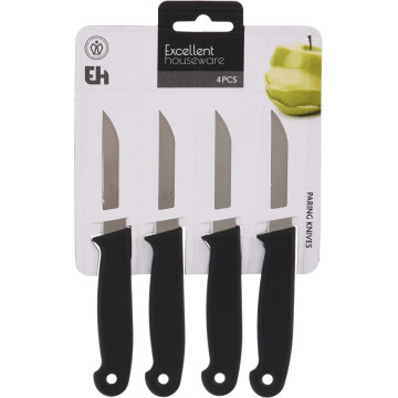 COUTEAU X 4 INOX MANCHE NOIR