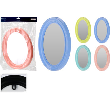 MIROIR 36CM OVAL ASSORTIS