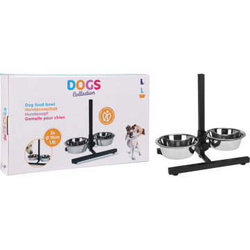 GAMELLE X 2 CHIEN REGLABLE