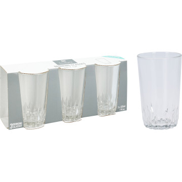 VERRE EAU 33CL X 3 CONIQUE
