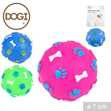 JOUET CHIEN BALLE DECOR VINYLE
