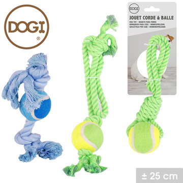 JOUET CHIEN CORDE + BALLE...