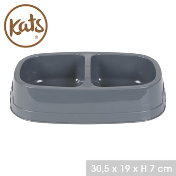 GAMELLE DOUBLE CHAT GRISE