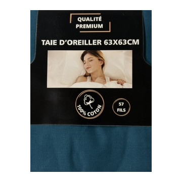 TAIE OREILLER 63X63 COTON...
